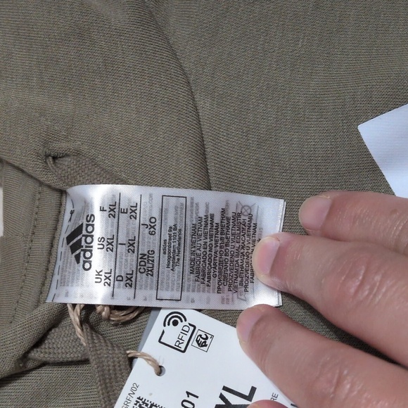 NWT men's Adidas Olive Hoodie, size 2XL - Picture 4 of 7